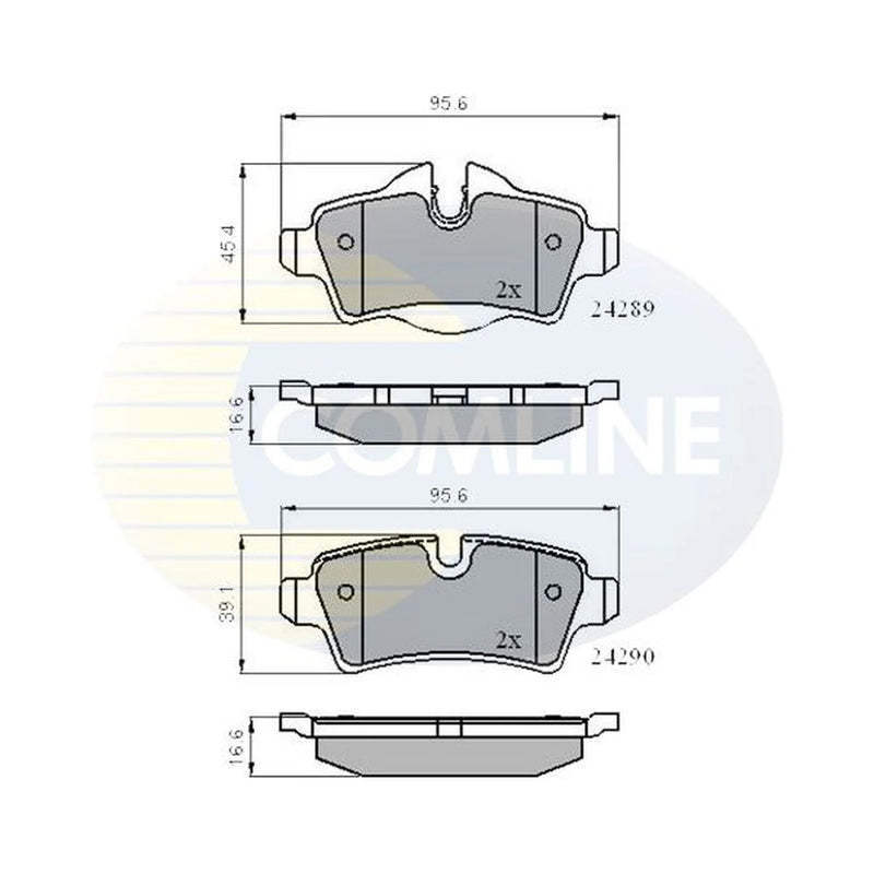 Comline 4 x Rear Brake Pad Set CBP01759