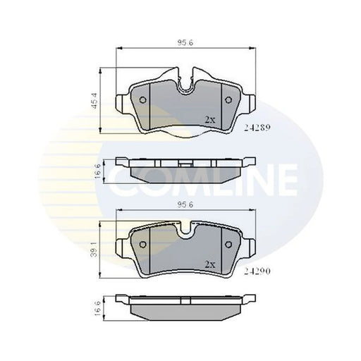 Comline 4 x Rear Brake Pad Set CBP01759