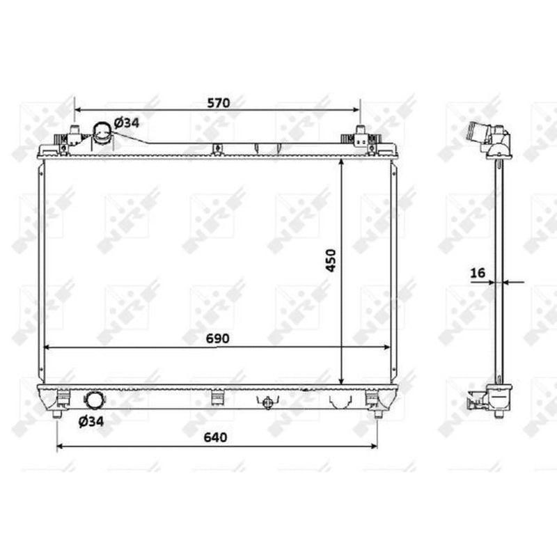 NRF Engine Radiator 53915