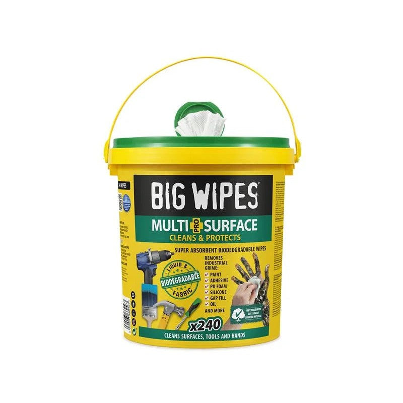 Big Wipes Multi-Surface PRO+ Bio Wipes Bucket of 240 - 2447 0000