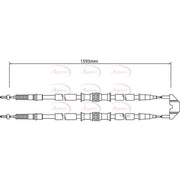 Apec Handbrake Cable Left Rear CAB1451