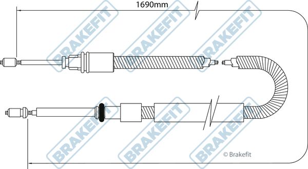 Apec Handbrake Cable Left Rear fits Citroën C3 Pluriel 2003-2004 1.4 1.6