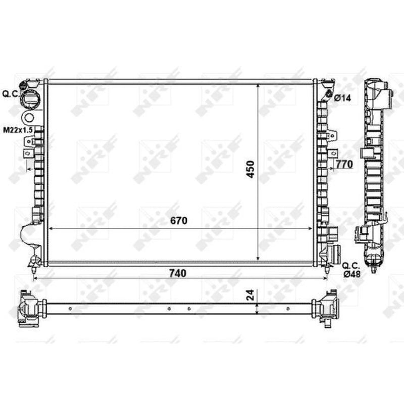 NRF Engine Radiator 58993