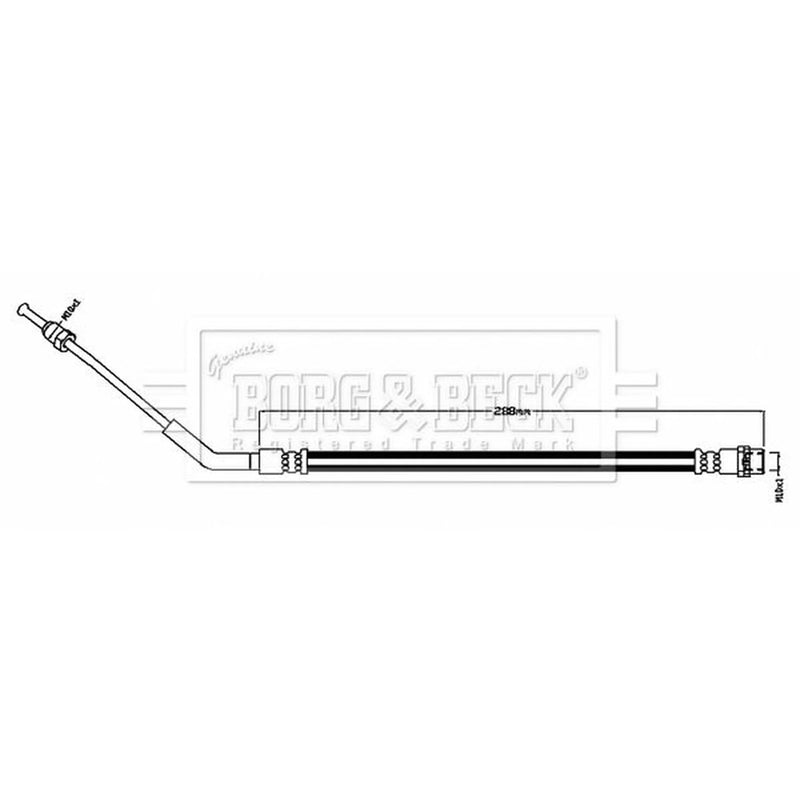 Borg & Beck Brake Hydraulic Hose Line Rear BBH8765