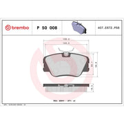 Brembo 4 x Front Brake Pad Set P50008