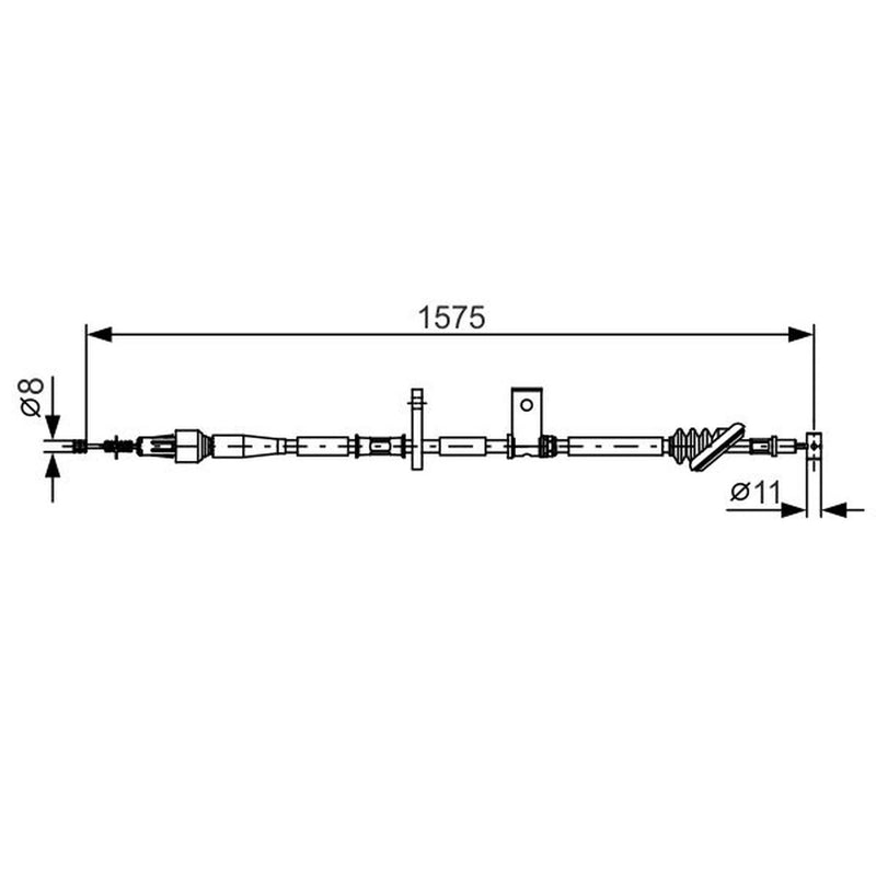 Bosch Handbrake Cable Left Rear 1 987 482 095