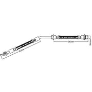 Abtex Brake Hydraulic Hose Line Front Left ABH1231L