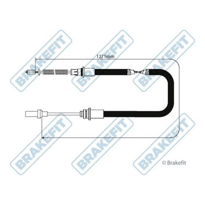 Apec Handbrake Cable Left Rear BBC3542
