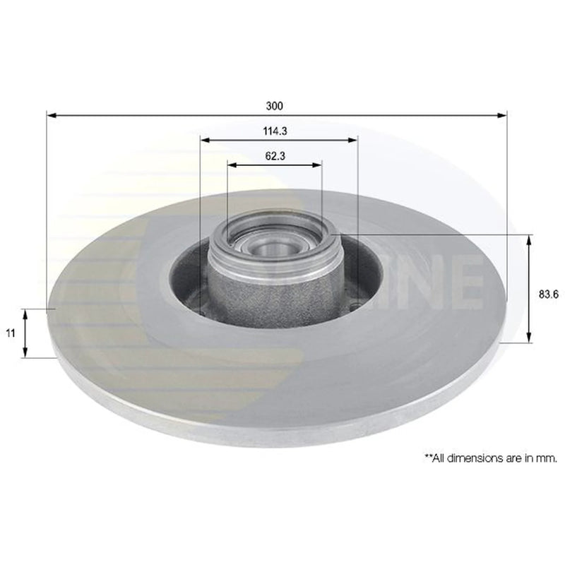 Comline 2 x Solid Rear Brake Discs ADC3024