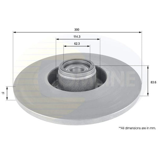 Comline 2 x Solid Rear Brake Discs ADC3024