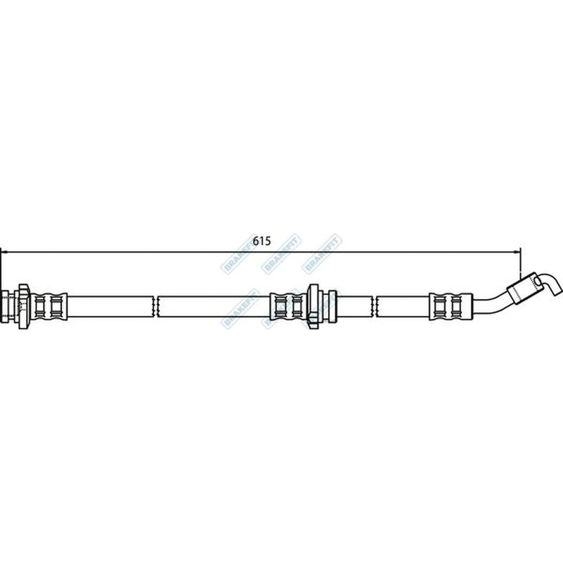 Apec Brake Hydraulic Hose Line Front Left BHO4201