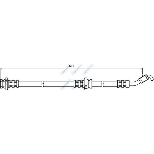 Apec Brake Hydraulic Hose Line Front Left BHO4201