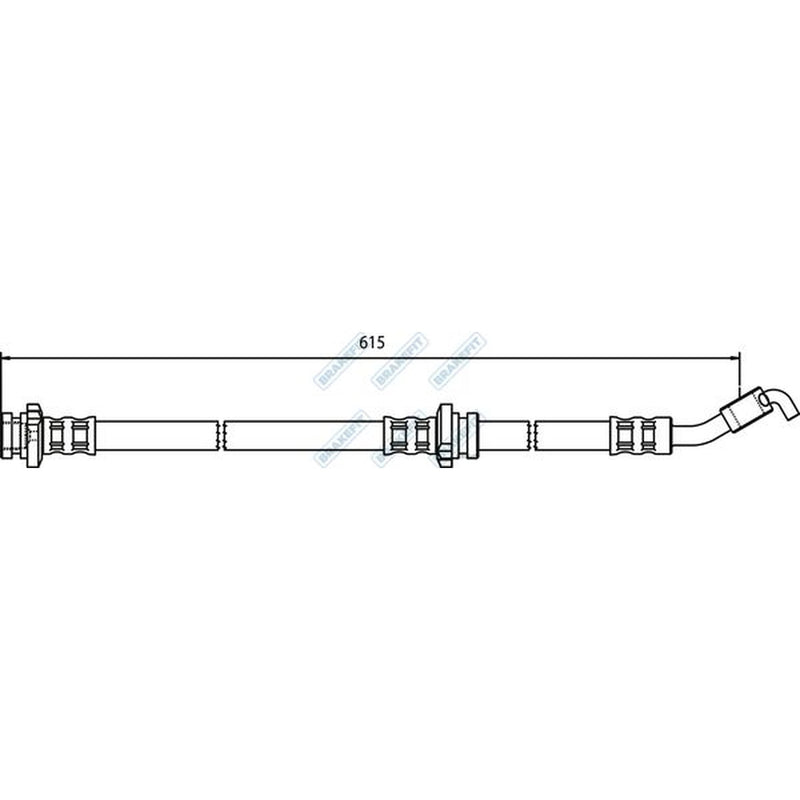 Apec Brake Hydraulic Hose Line Front Left BHO4201