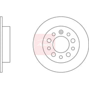 Apec 2 x Solid Rear Brake Discs DSK2401