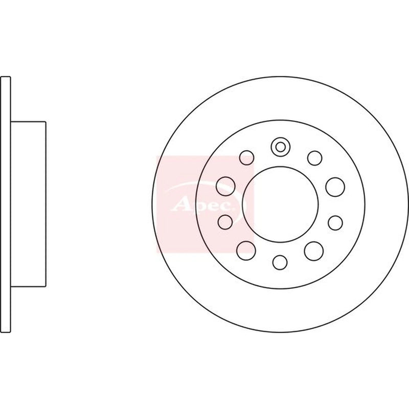 Apec 2 x Solid Rear Brake Discs DSK2401
