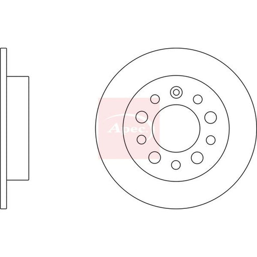 Apec 2 x Solid Rear Brake Discs DSK2401