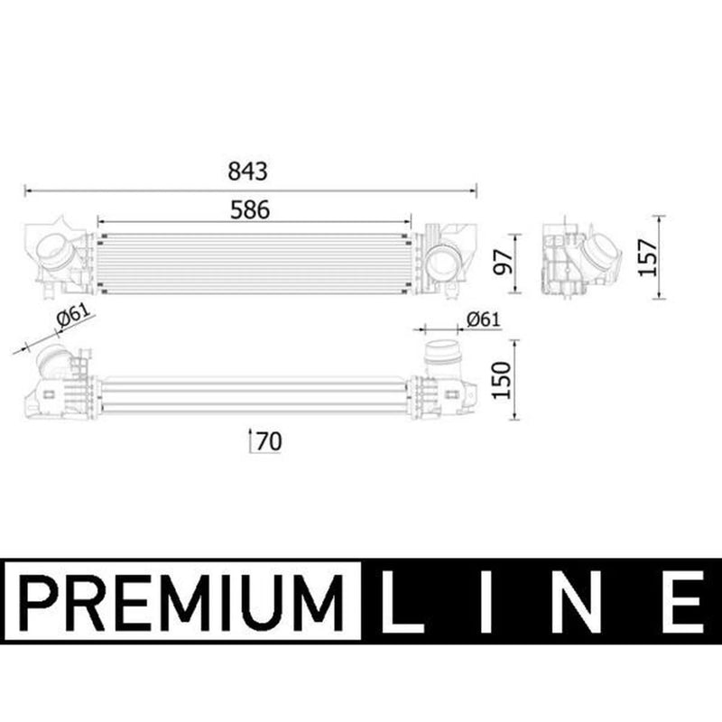 Mahle Intercooler (Charge Air Cooler) CI 621 000P