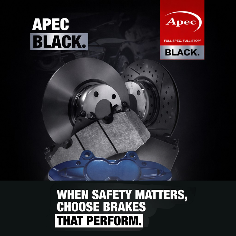 Apec Black 2 x Vented Brake Discs DSK3978B