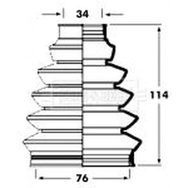 Borg & Beck Drive Shaft Bellow Kit Front Left Thermoplast BCB2352
