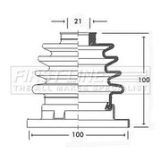 First Line Drive Shaft Bellow Kit Rear Left FCB2312
