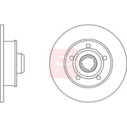 Apec 2 x Solid Rear Brake Discs DSK2933