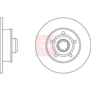 Apec 2 x Solid Rear Brake Discs DSK2933