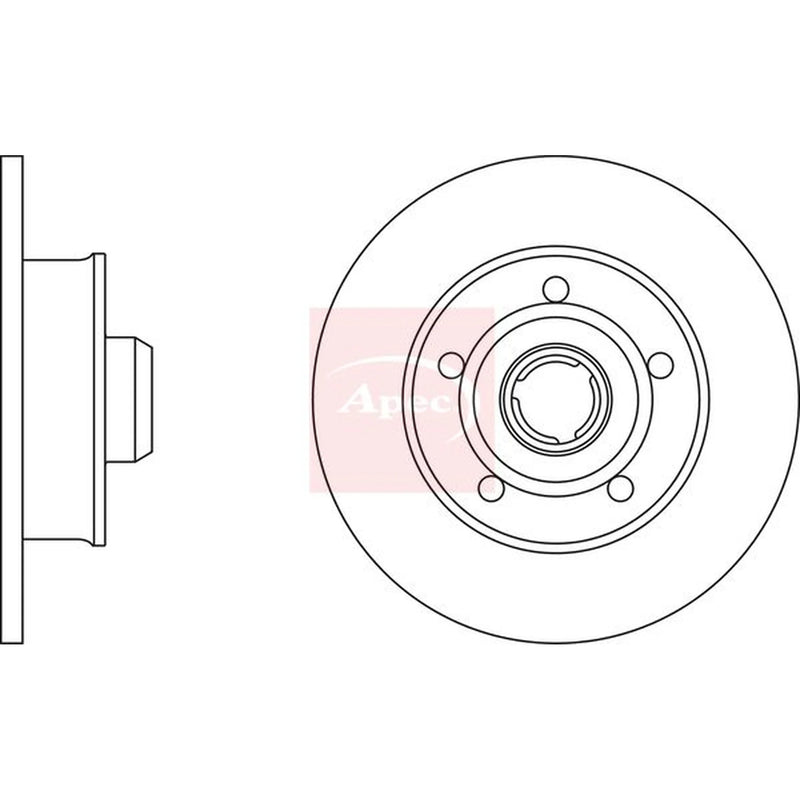 Apec 2 x Solid Rear Brake Discs DSK2933