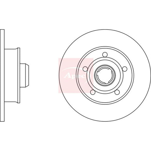 Apec 2 x Solid Rear Brake Discs DSK2933
