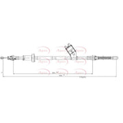 Apec Handbrake Cable Left Rear CAB1777