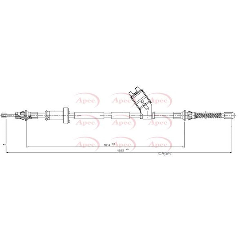 Apec Handbrake Cable Left Rear CAB1777