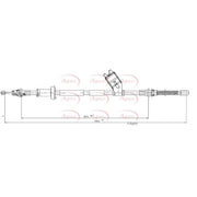 Apec Handbrake Cable Left Rear CAB1777