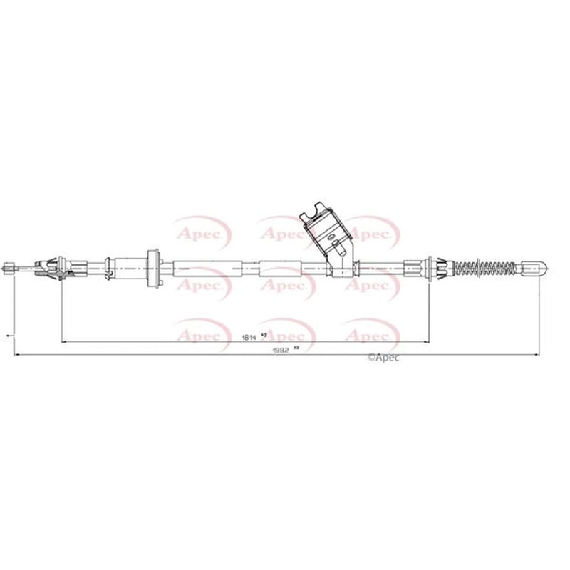 Apec Handbrake Cable Left Rear CAB1777
