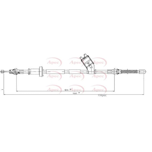 Apec Handbrake Cable Left Rear CAB1777