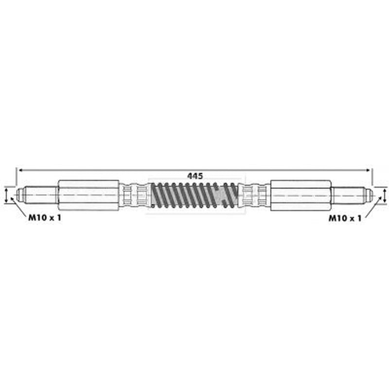 Borg & Beck Brake Hydraulic Hose Line Front Left BBH6388