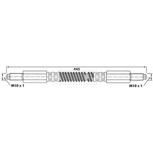 Borg & Beck Brake Hydraulic Hose Line Front Left BBH6388