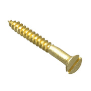 ForgeFix Wood Screw Slotted CSK Brass 1in x 4 ForgePack 35 - FPCSK14BR