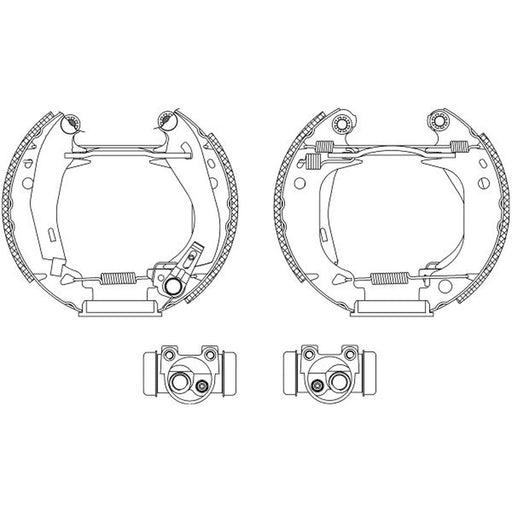 Mintex Brake Shoe Set Axle Kit MSP029