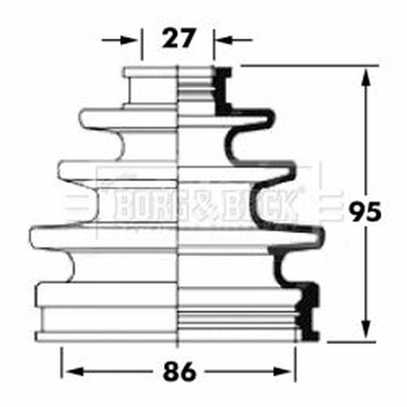Borg & Beck Drive Shaft Bellow Kit Front Left BCB6061