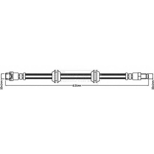 Borg & Beck Brake Hydraulic Hose Line Rear Left BBH8651