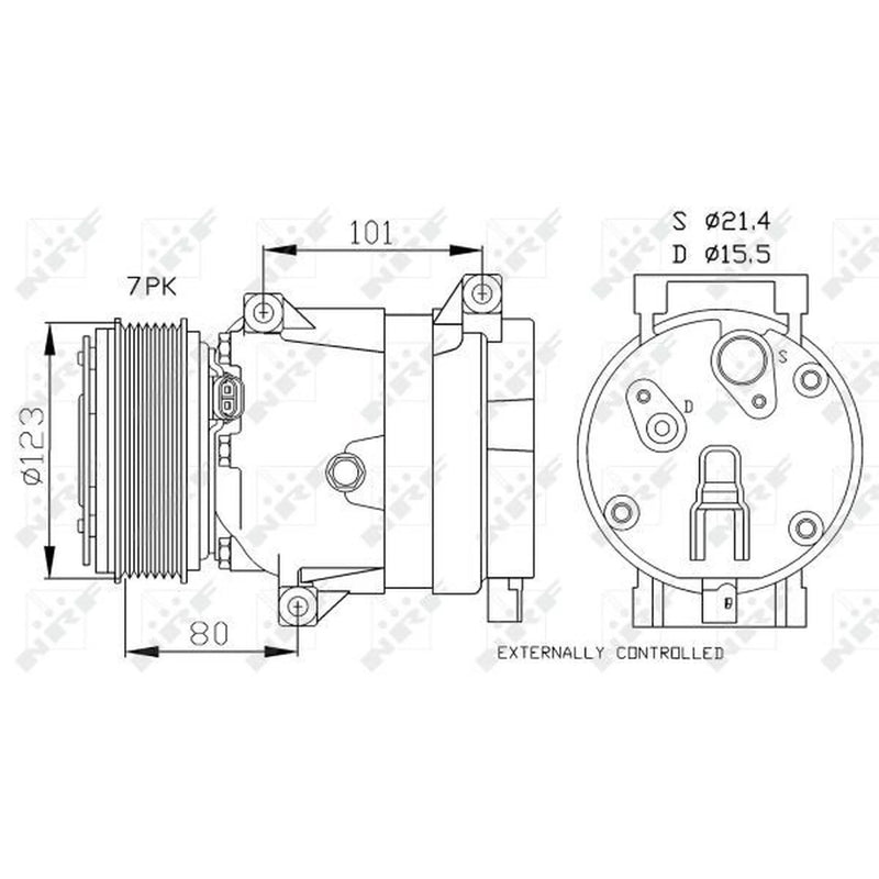 NRF Air Conditioning Compressor 32872