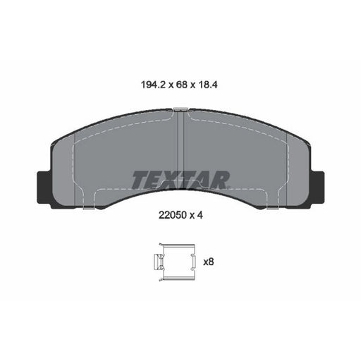 Textar Brake Pad Set 2205002