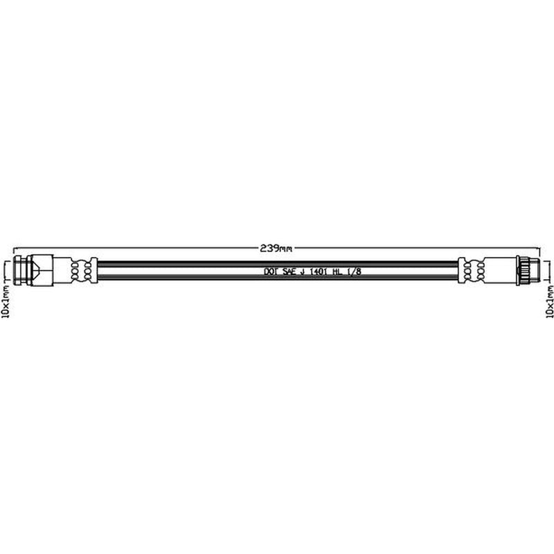 Juratek Brake Hydraulic Hose Line Rear JBH1094