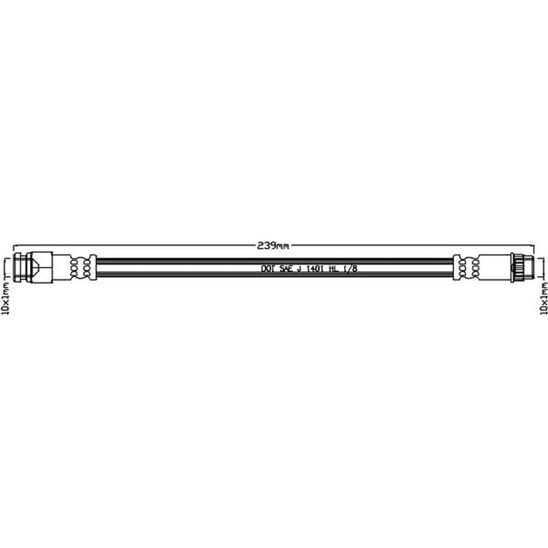 Abtex Brake Hydraulic Hose Line Rear ABH1094