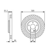 Bosch 2 x Vented Front Brake Discs 0 986 479 A59