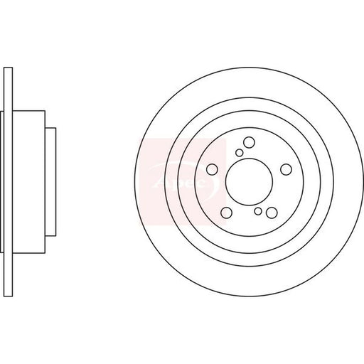 Apec 2 x Solid Rear Brake Discs DSK2609