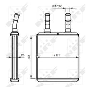 NRF Heater Matrix Core Heat Exchanger 54291