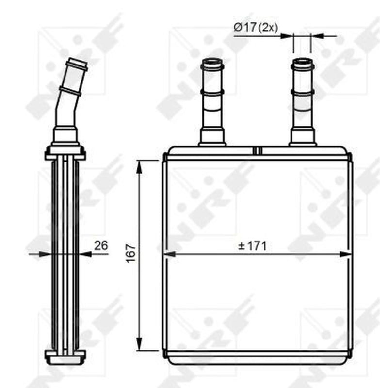 NRF Heater Matrix Core Heat Exchanger 54291