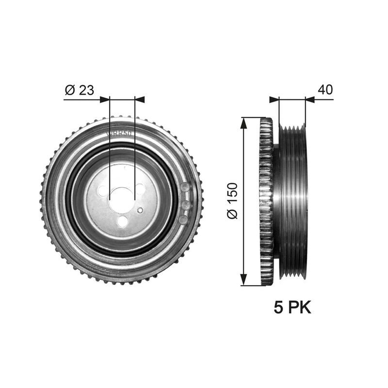 Gates Crank Shaft Belt Pulley TVD1052