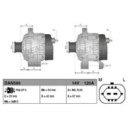 Denso Car Alternator 12V DAN585