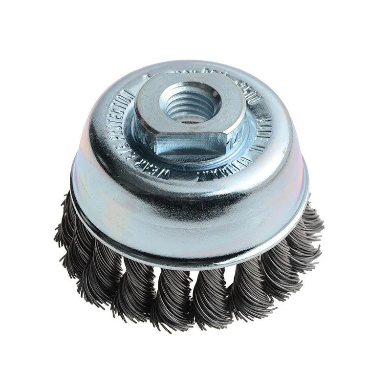 Lessmann Knot Cup Brush 65mm M14x2.0, 0.50 Steel Wire - 482.217